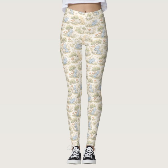 Leggings Dragón Bebé Lindo Patrón Pastel del Bosque (3) (Anverso)