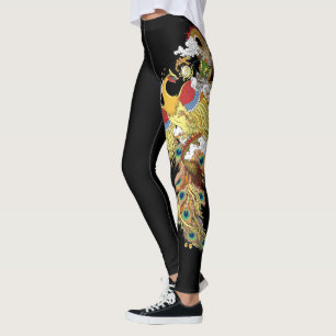 Leggings dragón chino y fénix