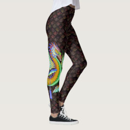 Leggings Dragón de agua con baldaquín de Naranja rojo
