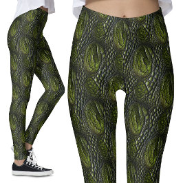 Leggings Dragón de la piel de cocodrilo escala el Monstruo 