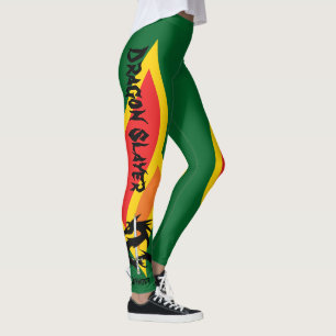 Leggings Dragón de las piernas desliza sus nombres de las 