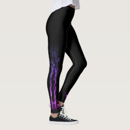 Leggings Dragón negro y púrpura de humo