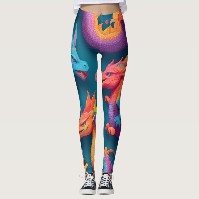 Leggings Dragon Rainbow Colorum Patric Personalizado (Anverso)