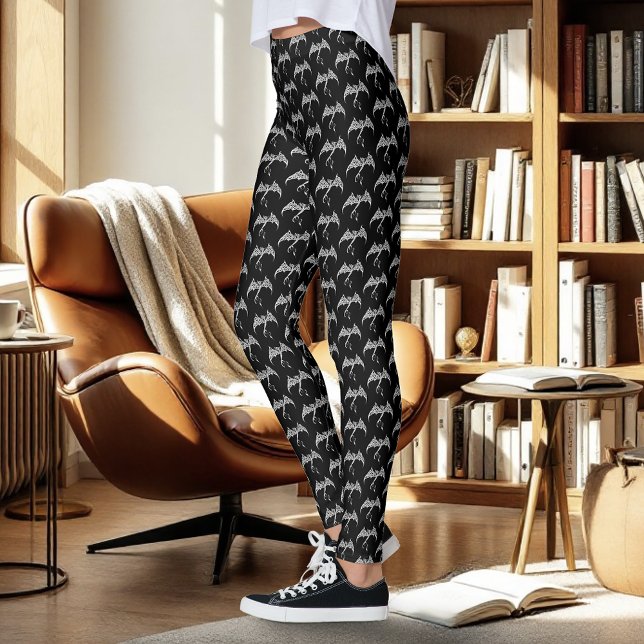 Leggings Dragón tribal celítico blanco negro (Subido por el creador)