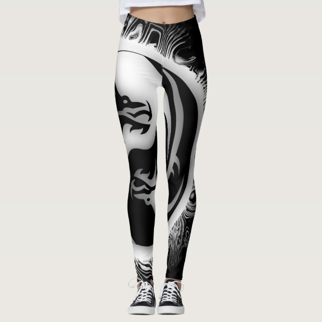 Leggings Dragones asiáticos Yin y Yang (Anverso)