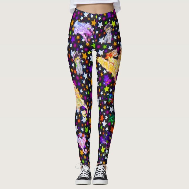 Leggings Dragones y monstruos con estrellas Micheals (Anverso)