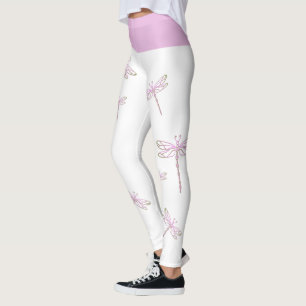 Leggings Dragonflies rosa