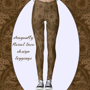 Leggings Dragonfly Wings Fancy Floral Dream