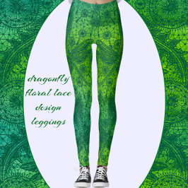 Leggings Dragonfly Wings Fancy Floral Dream