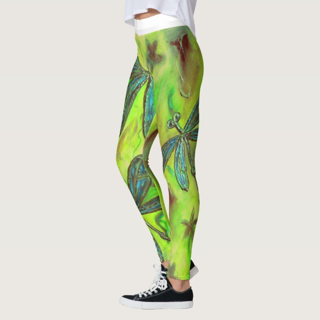 Leggings Dragonismo celestial en un cielo estrellado (Izquierda)