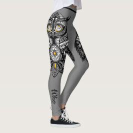 Leggings Dramática lechuza espiritual que personifica la mu