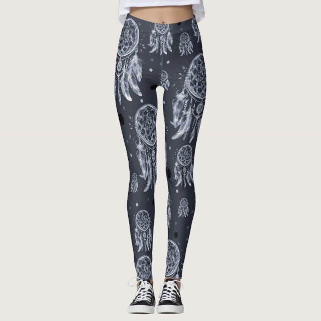 Leggings Dreamcatcher azul de la marina (Anverso)