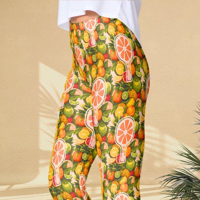 Leggings Ducha de Novia de Pickleball de Cítricos Tropicale (Subido por el creador)