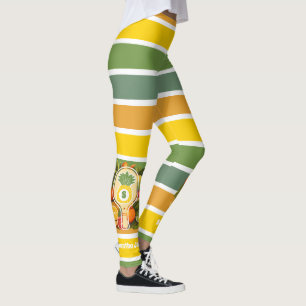 Leggings Ducha de Novia Retro Tropical de Piña Pickleball