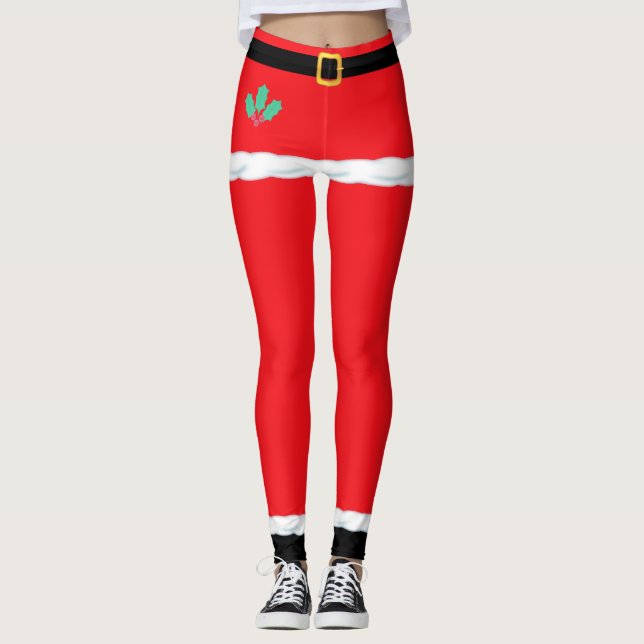 Leggings Duende de Navidad Santa Claus Rojo (Anverso)