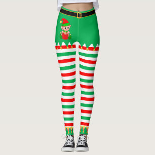 Leggings Duende de Navidad y campanas de tintineo doradas