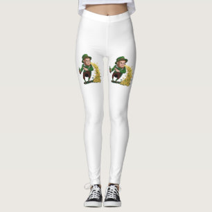 Leggings Duende irlandés lanzando galletas de la suerte div
