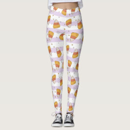 Leggings Dulce Caramelo de Maíz y Estrellas Patrón de Hallo