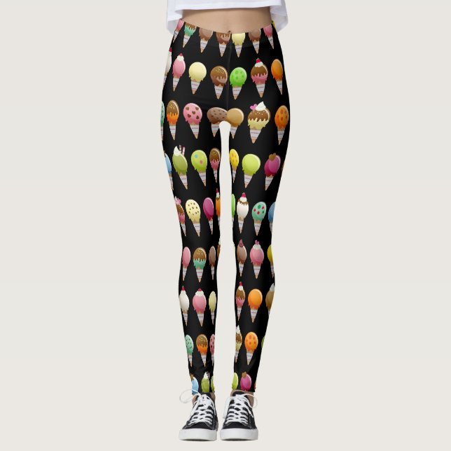 Leggings Dulce del cono de helado condimentado (Anverso)