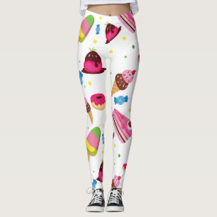 Leggings dulce dulce y dulce patrón de color