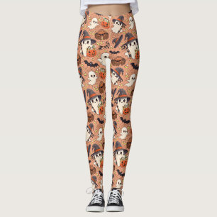 Leggings Dulce Fantasma de Halloween al Estilo Kawaii