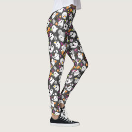Leggings Dulce Fantasma y Lápidas de Halloween 