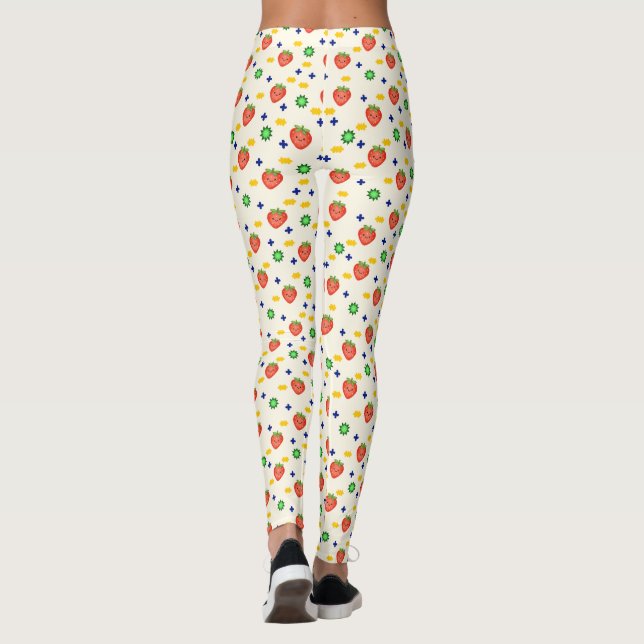 Leggings Dulce Patrón de Fresa (Reverso)