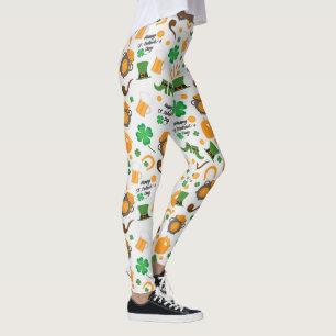 Leggings Dulce patrón temático irlandés del día de San Patr