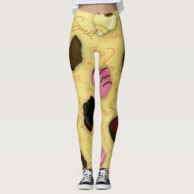 Leggings Dulce San Valentín - Patrón El día de San Valentín (Anverso)