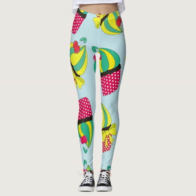 Leggings Dulce vintage: diseño de patrón Quaint (Anverso)