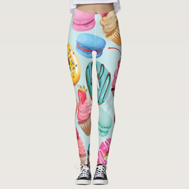Leggings Dulces dulces: Patrón de Delight. (Anverso)