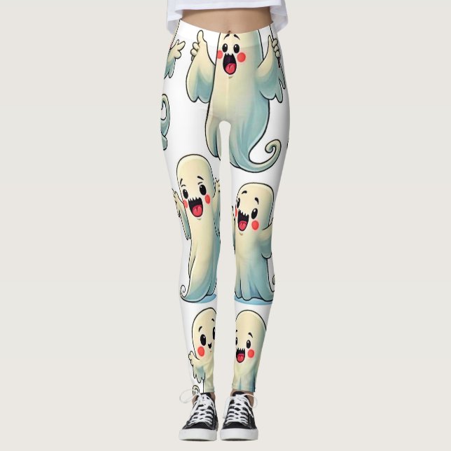 Leggings Dulces Fantasmas Espeluznantes: ¡Divertidamente At (Anverso)