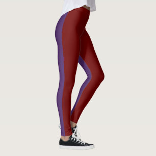 Leggings Duo Tone Purple y Dark Red