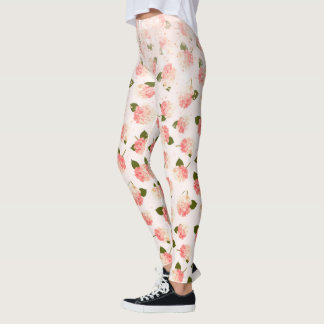 Leggings Durazno Brillo Jardín Vintage Floraciones
