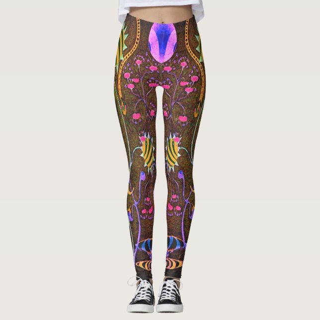 Leggings Dwainizms "fantasía -" polainas de encargo verdes (Anverso)