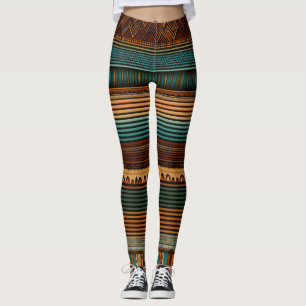 Leggings Earthy Boho Lines
