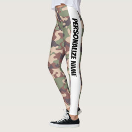 Leggings Earthy Brown Camouflage PERSONALIZA