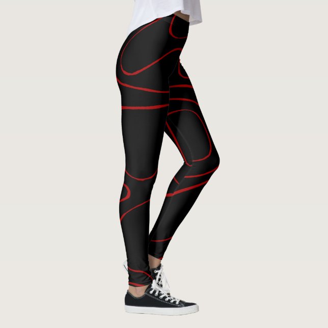 Leggings Ebb y Flow 2 en rojo y negro (Derecha)
