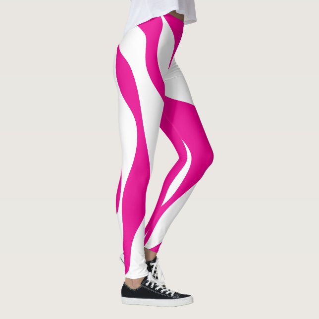 Leggings Ebb y Flow 4 en magenta y blanco (Derecha)