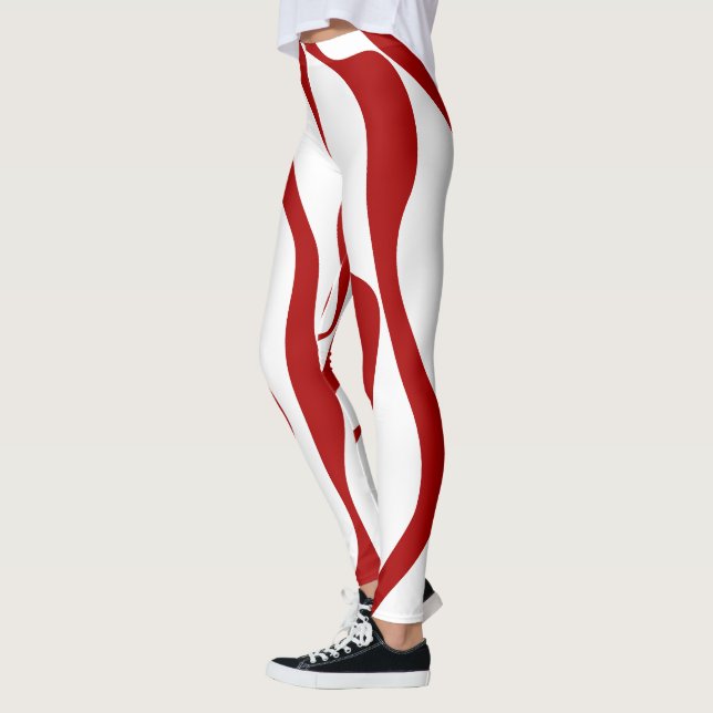 Leggings Ebb y Flow 4 en rojo y blanco (Izquierda)