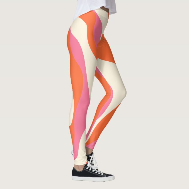 Leggings Ebb y Flow 4 - Rosa, Naranja y Crema (Derecha)