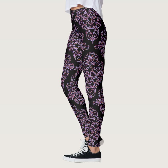 Leggings Ebonyphylo Damask Rococo Elegancia (Izquierda)