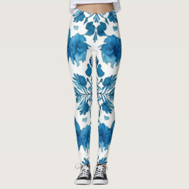 Leggings Ecos de Groovy: Patrón de acuarela Boho