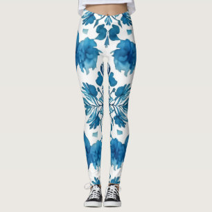 Leggings Ecos de Groovy: Patrón de acuarela Boho
