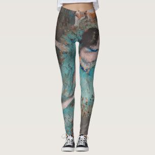 Leggings Edgar Degas cantando bailarina verde