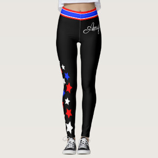 Leggings EE.UU. - Estrellas rojas blancas y azules (su nomb
