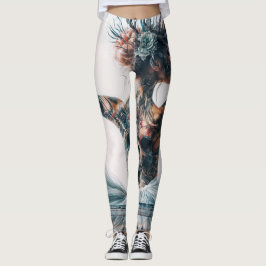 Leggings Eerie Elegance Ballerina con cráneo
