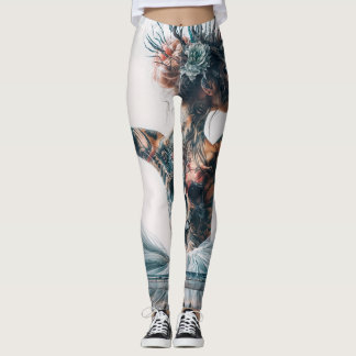 Leggings Eerie Elegance Ballerina con cráneo