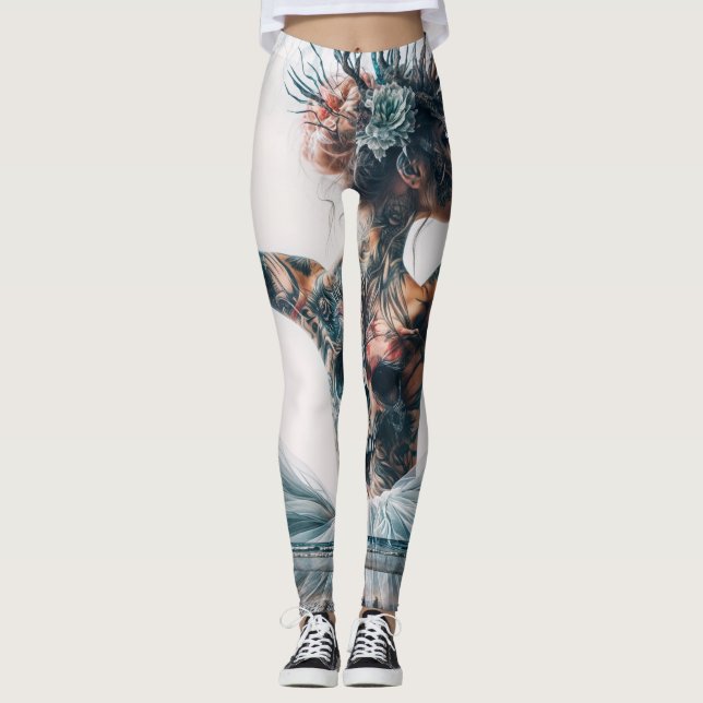 Leggings Eerie Elegance Ballerina con cráneo (Anverso)