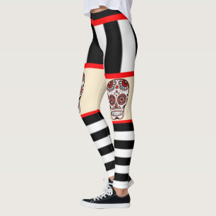 Leggings Efecto Calavera de Caramelo Shorts